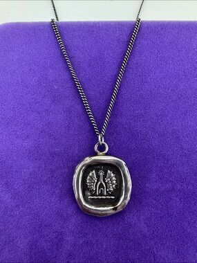 💛 Sterling Silver Pyrrha “Personal Growth” Necklace | Wax Seal Designer